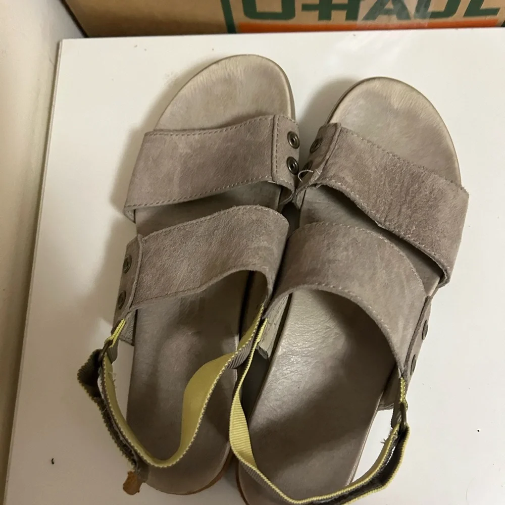 Sorel Torpeda Velcro Leather Suede Double Strap Sandals Size‎ 9 - Picture 4 of 6